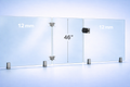 Porte en verre trempé (10 mm) 46 pouces de hauteur– 6 trous